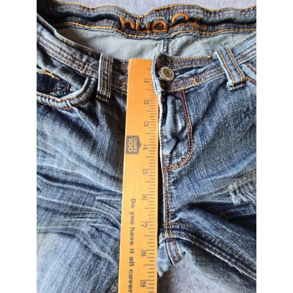 Rue 21 Strait Leg Low Rise Women's Jeans Distressed Med Wash Size 5/6 (30